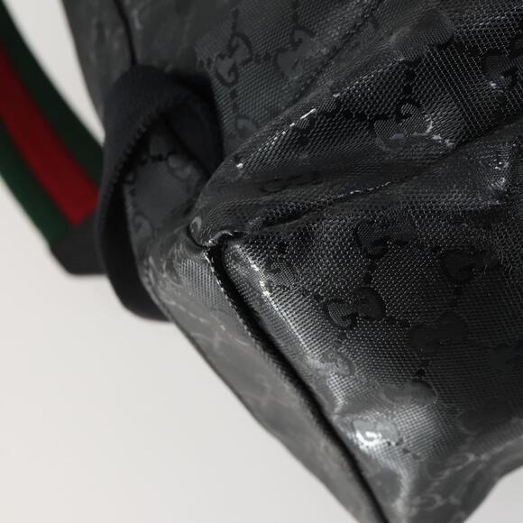 GUCCI GG Implementation Web Sherry Line Backpack Black Silver 347984 Auth ka1009 main image 15